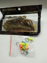 Soft Lures Lead-Hooks Jig Wobblers Swivel-Bass-Tackle Worm Silicone-Bait Fishing Artificial