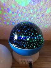 Proyector LED de estrellas para Noche de Luna, lámpara de luz nocturna giratoria de cielo para niños, dormitorio de bebé, regalo de Navidad