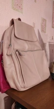 Zency-Mochila GRANDE de piel auténtica suave para mujer, bolso de viaje informal de alta calidad, para diario, escolar