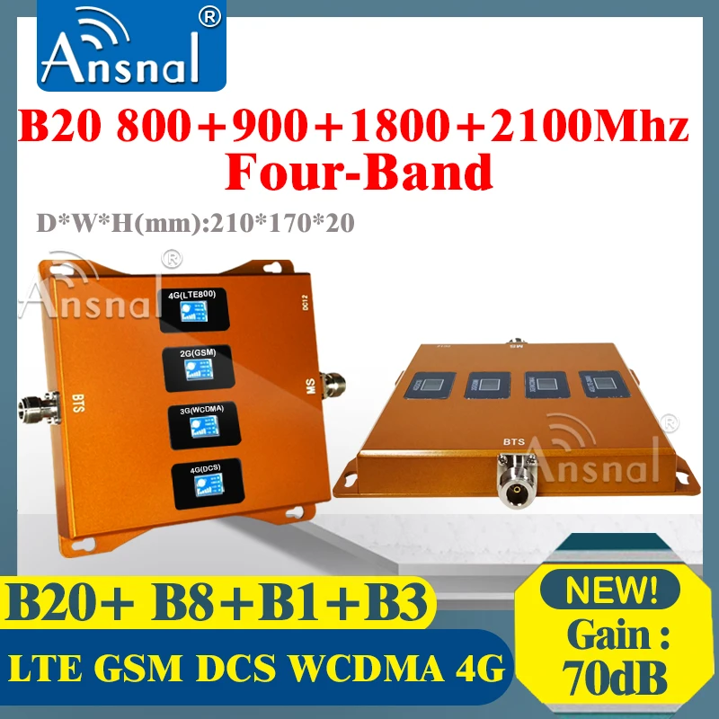 LTE B20 800 900 1800 2100Mhz Four-Band 4G Cellular