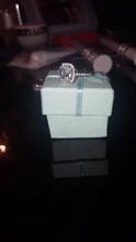 CC Anillos para las mujeres de la Boda nupcial Anelli joyería de moda anillo de compromiso de oro blanco Anillos de Color CC595
