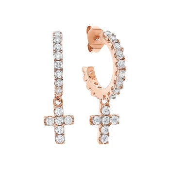 

Silver earrings with cubic zirconium sunlight sample 925