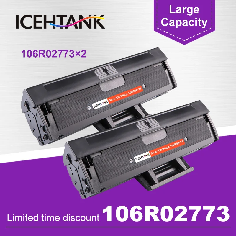 ICHTANK 2 упаковки тонер-картридж для Xerox Phaser 3020 WorkCentre 3025 совместимый 106R02773 для Xerox 3020 3025 с чипом