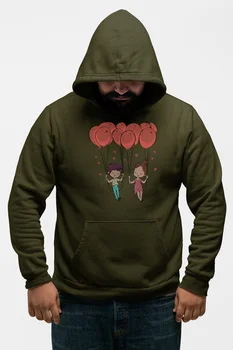 

Angemiel Wear My Love Heart And Arrow Green Men 'S Hooded Sweatshirt