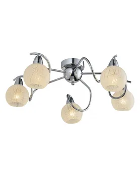 

Ceiling lamp. PLAFON. LIGHT CEILING SPOTLIGHT. METAL AND CRYSTAL. CHROME COLOR AND CLEAR GLASS. LIGHT E14 Ref. 16064/5CH
