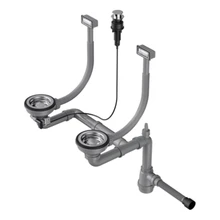 Арматура для моек Omoikiri WK-2-IN-A(Нержавеющая сталь, диаметр соединения 25 мм, сливная решетка 89 мм