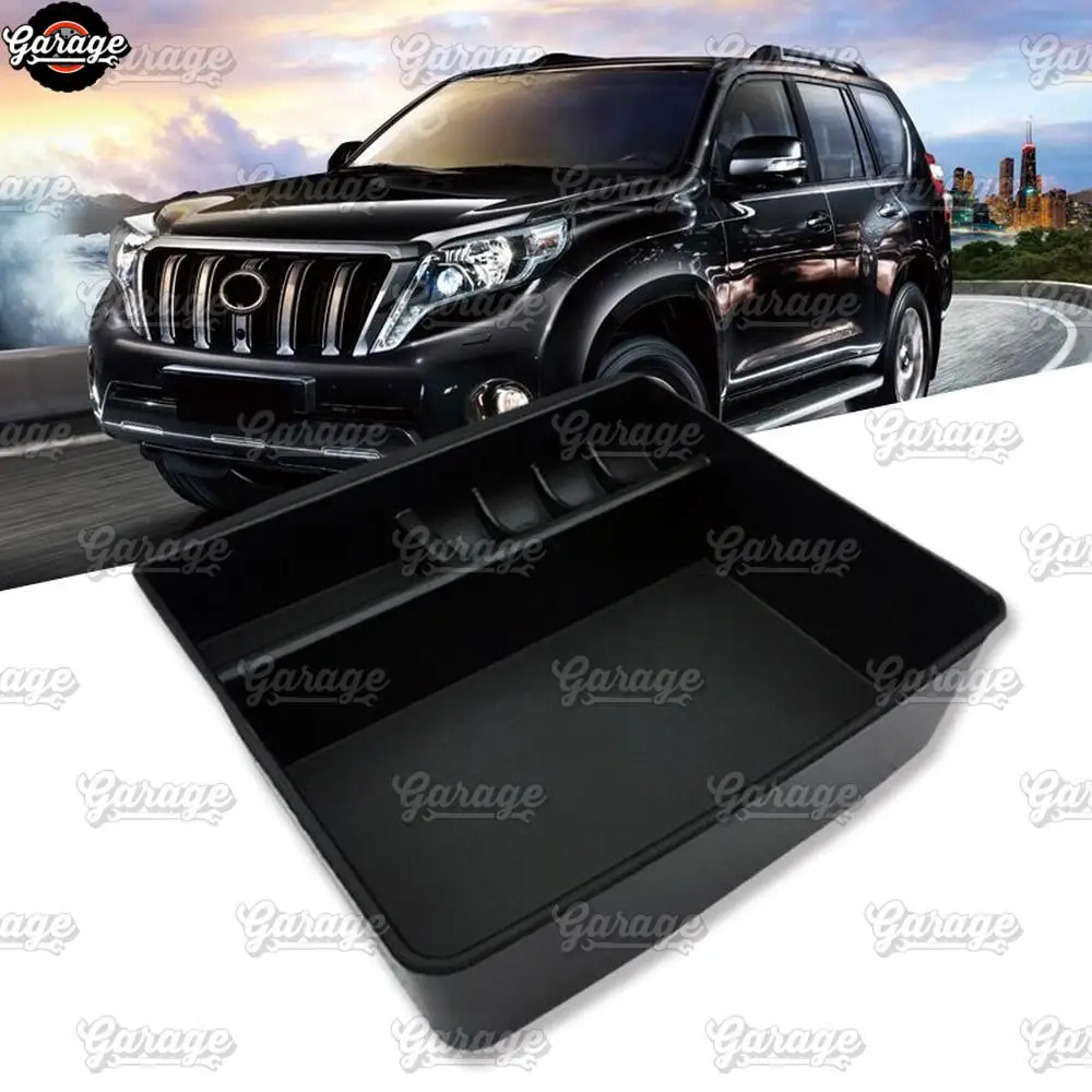 Органайзер в подлокотник чехол для Toyota Land Cruiser Prado 150 2010- пластиковая формовка из АБС консоль украшения дизайн автомобиля