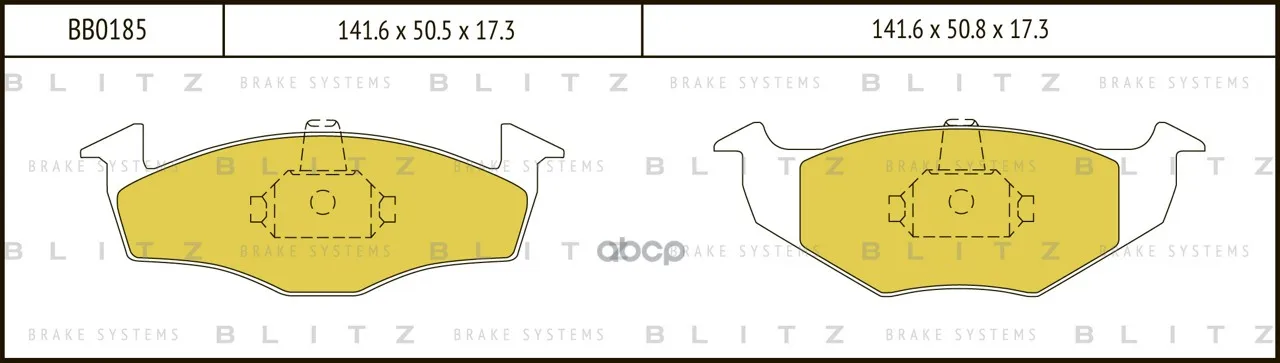 Колодки Тормозные Дисковые Vw Polo/Lupo 95-/Skoda Fabia 01- Blitz арт. BB0185