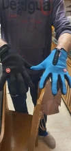 Guantes de ciclismo con soporte de muñeca para invierno, protectores de mano antideslizantes para deportes al aire libre, a prueba de viento, con pantalla táctil