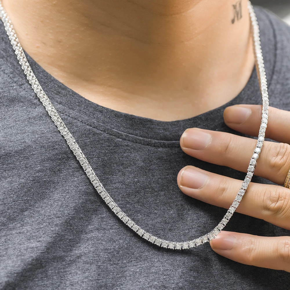 3mm Iced Out AAA Zircon Tennis Chain 