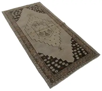 

89x171 Cm Beige Handmade Vintage Anatolian Rug-3x6 Ft