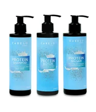 Conjunto de proteína botox cabelo lİsos-proteína profesionel 250 ml & botox 250 ml & bálsamo 250 ml-kalici fön-proteİn bakimi