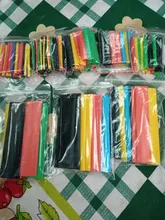 Kit de tubos termorretráctiles de aislamiento de poliolefina, surtido de encogimiento de calor, tubo de manguito de Cable de tubería 2:1, 164 Uds.