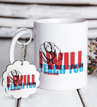 

Personalized English Teacher White Mug and Keychain Gift Seti-11