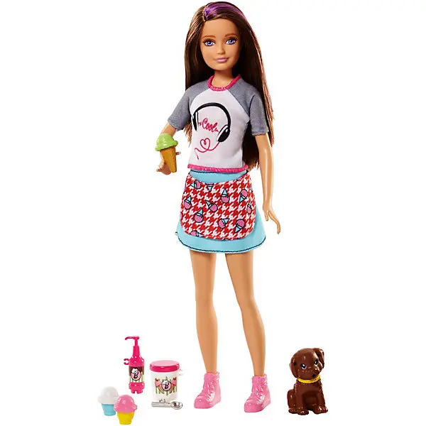 Игровой набор Barbie "Сёстры и щенки" Скиппер, 23 см