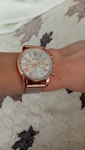 Reloj de pulsera con diseño de cielo estrellado para mujer, pulsera magnética de lujo, con malla, color oro rosa, # CL, 2020