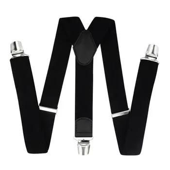 

Pants suspenders with reinforced clips (3.5 cm, 3 clips, black) 55728