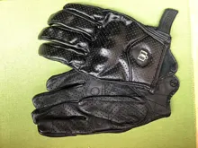 Guantes de motocicleta unisex de cuero y carbón para invierno, guantes de moto para hombre y mujer, para motocross, ATV