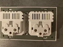 Delviz-enchufe estándar francés, CA 100-250V, Cargador USB de doble puerto para móvil, blanco con panel de interruptor, enchufe de corriente USB de pared de 16A