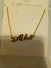 Collar de acero inoxidable con nombre personalizado, Gargantilla de oro rosa con letras personalizadas