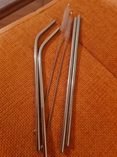 304-Stainless-Steel Straws Cleaner Party-Bar-Accessory Metal Colorful Reusable Bent 