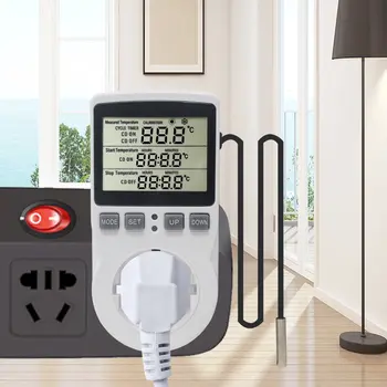 

Multi-Function Thermostat Digital Temperature Controller Socket Outlet With Timer Switch Sensor