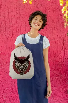 

Angemiel Bag Full Moon Night Wolf Cloth Backpack