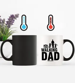 

Father's Day Custom The Walking Dad Magic Mug Cup-2