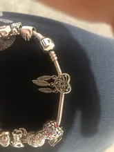 Nuevo 925 Plata niño niña de copo de nieve cazador de sueños de plumas oso zorro estrella del cielo cuentas Original pulsera de abalorios Pandora para manualidades joyería