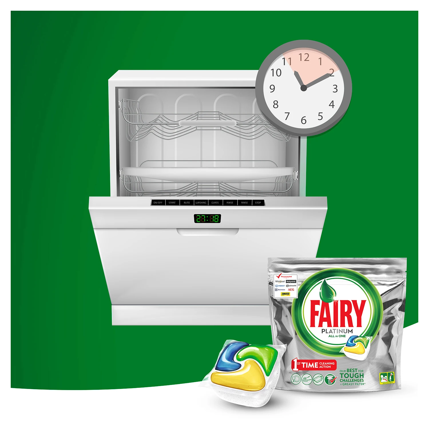 Капсулы для посудомоечной машины Fairy Platinum All in One Лимон 210 шт.(3x70шт