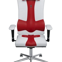 Офисное кресло KULIK SYSTEM ELEGANCE Бело-красный Компьютерное кресло Облегчение и комфорт для спины 5 зон контроля позвоночника