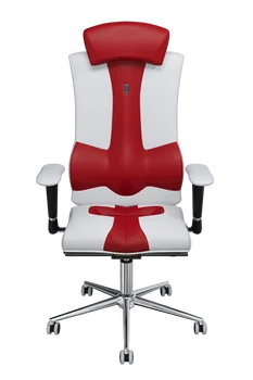 

Office chair KULIK SYSTEM ELEGANCE White And red Computer chair Relief and comfort for the back 5 zones control spine