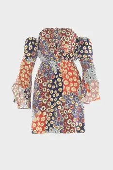 

Trendyol Flower Print Patchwork Viscose Dress TBESS20EL1825
