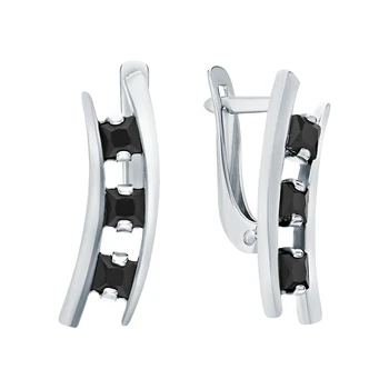 

Silver earrings with cubic zirconia sunlight sample 925 test
