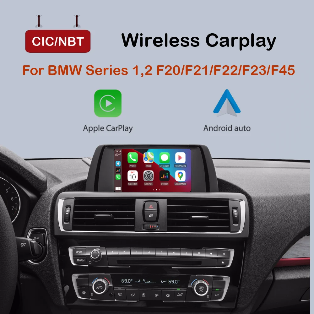 Беспроводной Apple CarPlay для BMW F20 F21 F22 F23 F45 серии 1 2 2011-2016 CIC NBT с AirPlay Android Mirror Link