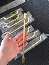 KK y FING Simple europeo negro cocina tiradores de puertas de armario oro mate de aleación de aluminio cajones tira mobiliario Hardware