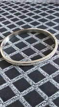 Fashion Jewelry Bangle-Bracelets Accessories Rhinestone-Pave Crystal Stainless-Steel