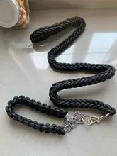 Large Dog Collar-Set Traction-Rope Leashes P-Chain Metal for Big Buckle