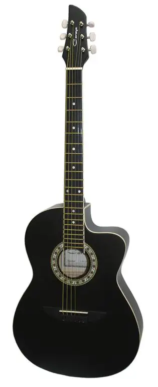 C931-BK Акустическая гитара, с вырезом, черная, Caraya