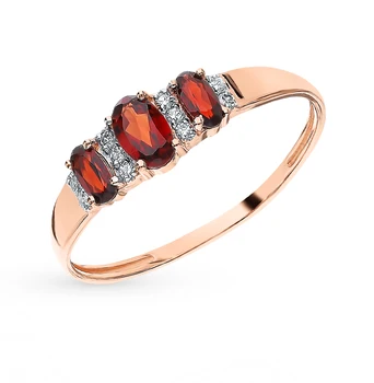 

Gold ring with diamonds sunlight sample 585