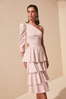 

Trendyol Patterned Waist Low-Cut Dress TPRSS20EL1448