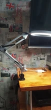 Lámpara de escritorio de lupa plegable profesional, luz LED de lectura con tres modos de atenuación, fuente de alimentación USB, 5 aumentos