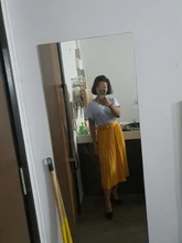 Falda plisada de longitud media para mujer, falda de cintura alta con cinturón, falda acampanada, estilo Ol, para otoño e invierno, 2020