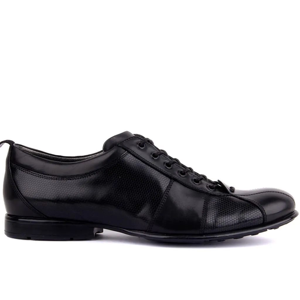 

Sail-Lakers Black Leather Men 'S Casual Shoes