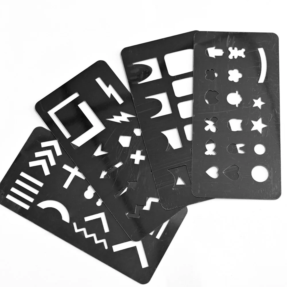 

1PCS New Hollow Nail Art Stamping Plate 4 Pattern For Choose Simple Design Templates Geometric Manicure Printing Stencil 12*6cm