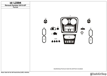 

Interior lining for Renault Symbol 2013-UP. Set L2394.