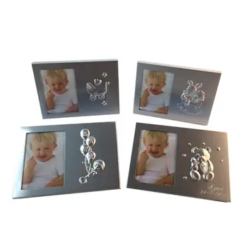 

Flat setting Portafotos for christening PERSONALIZED recorded with name and date. Custom Frame