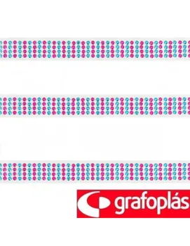 

ROLL STICKERS FOR SCRAPBOOKING OF CIRCLES PINK AND BLUE