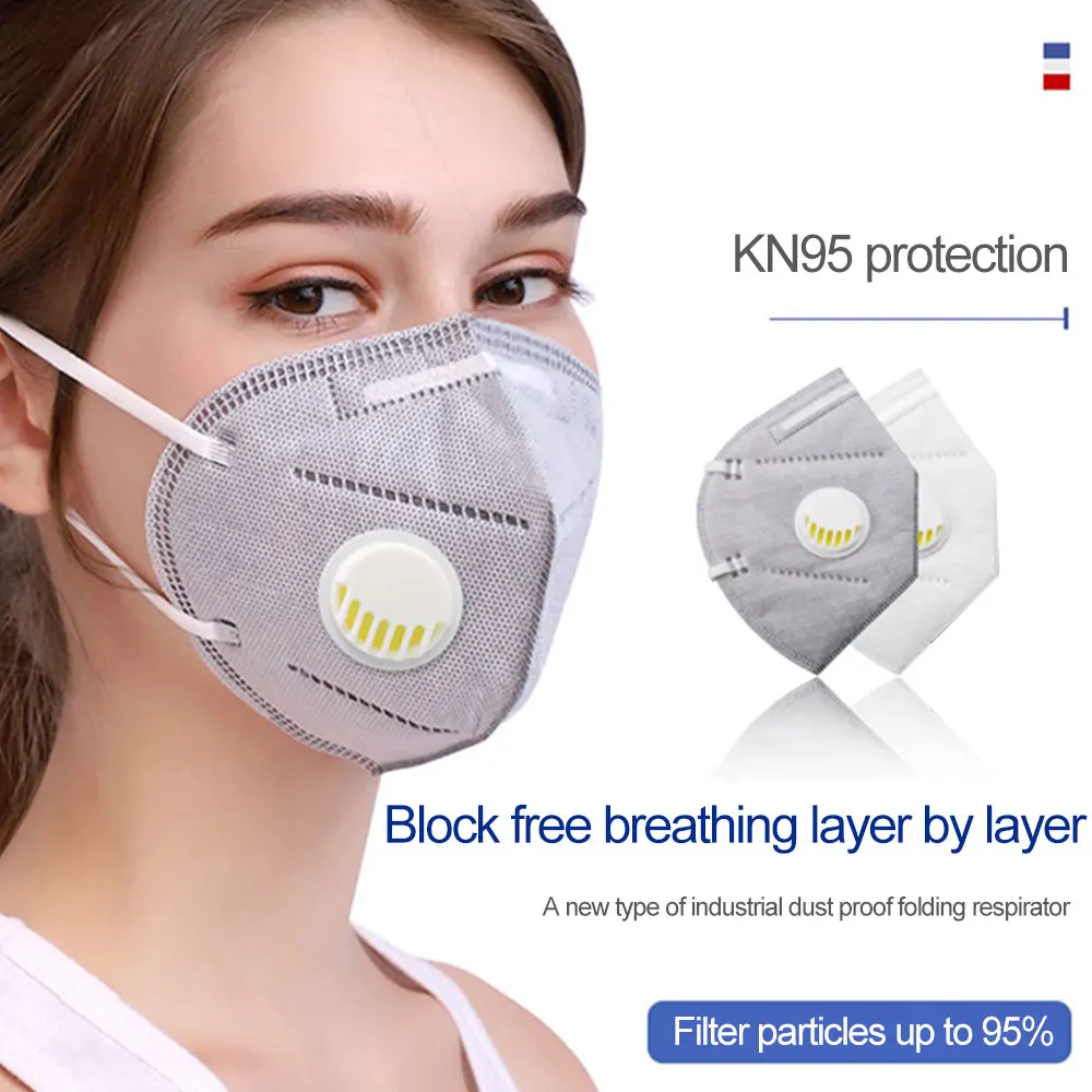 

In stock 95% Filtration KN95 Masks Face Mask Protection Face Mas Breathable Anti Dust Reusable Respirator ffp3 ffp2 mask