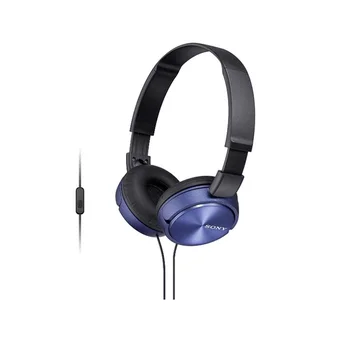 

Headphones headband SONY MDR-ZX310AP supra aural, cushioned and adjustable. Handsfree Microphone and function. Color BLUE